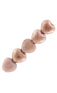 Czech Hearts beads 6mm Crystal etched capri gold full 00030/27180